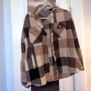 Brown Plaid Shaket